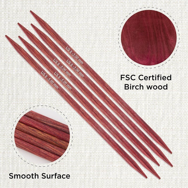 Knit Pro Dreamz Double Pointed Needles 5" (12.5cm) | US Size 8 (5mm) - Image 1